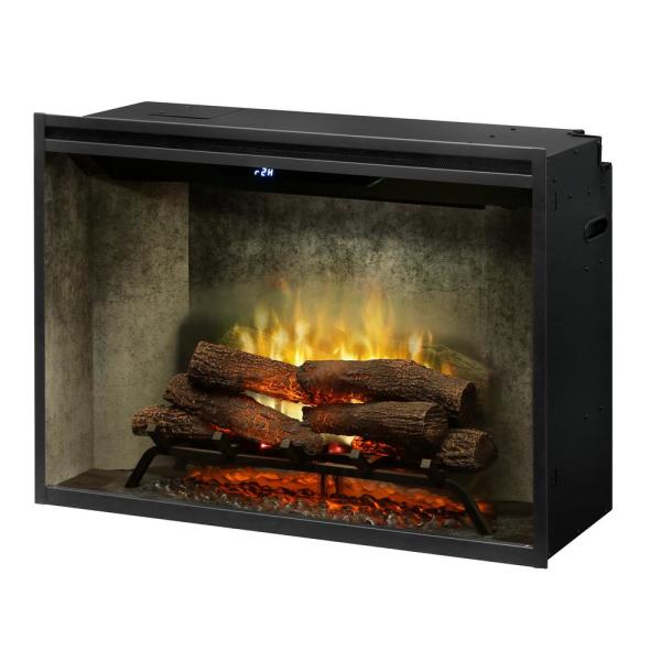 Dimplex Revillusion 36-Inch Built-In Electric Fireplace Insert Weathered Concrete
