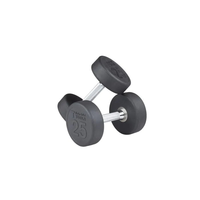 BODY SOLID Rubber Round Dumbell 55-75lb pairs