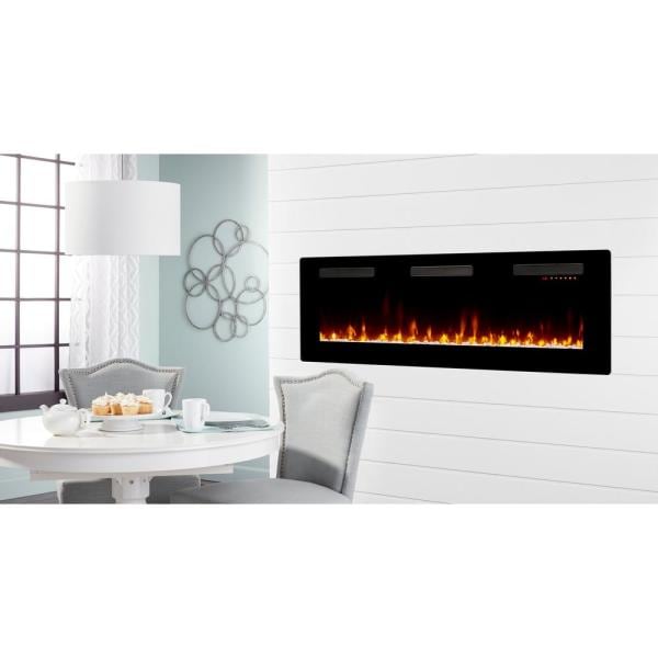 Dimplex Sierra 60-Inch Wall/Built-in Linear Electric Fireplace in Black