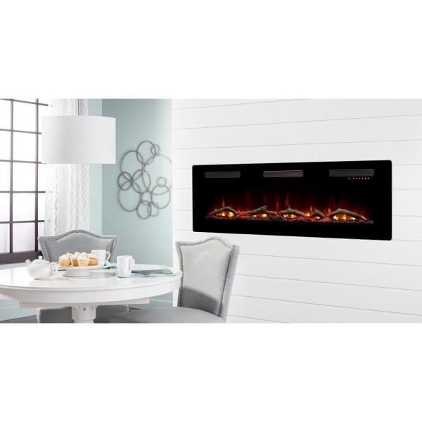 Dimplex Sierra 60-Inch Wall/Built-in Linear Electric Fireplace in Black