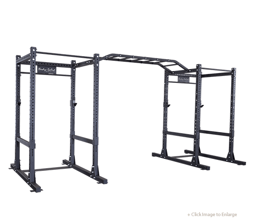 Body Solid Power Rack Double Rack Strap Safeties/Extension W Monkey Bar