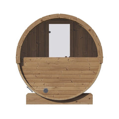 SaunaLife Model E8W Sauna Barrel w/ Rear Window - 6-Person - ERGO Series Sauna Barrel, 87"x81"