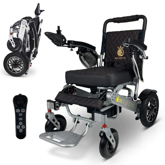 ComfyGO Majestic IQ-7000 Remote Controlled Folding Electric Wheelchair Manual Folding