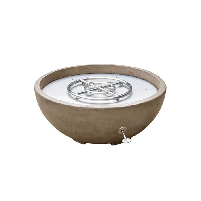 TrueFlame 30" Brown Adobe Series Glass Fiber Reinforced Concrete Gas Fire & Water Bowl