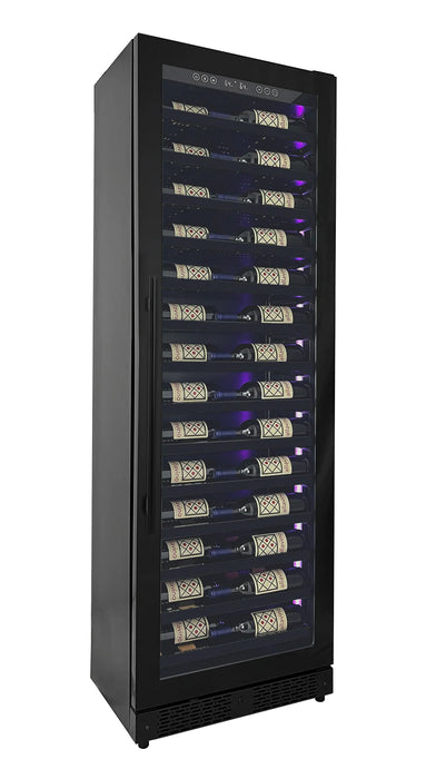 Reserva Series 67 Bottle 71" Tall Single Zone Right Hinge Black Shallow Wine Refrigerator Console