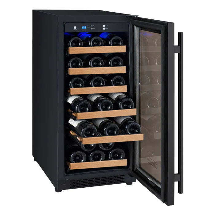 15" Wide FlexCount II Tru-Vino 30 Bottle Single Zone Stainless Steel Left Hinge Wine Refrigerator