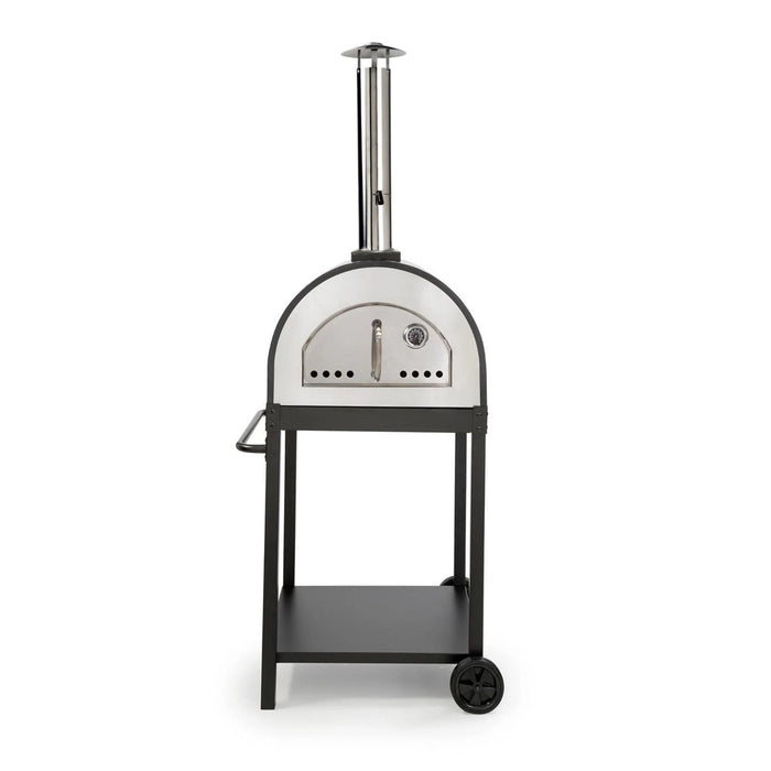 WPPO Traditional 25-Inch Wood Fired Pizza Oven with Stand in Red