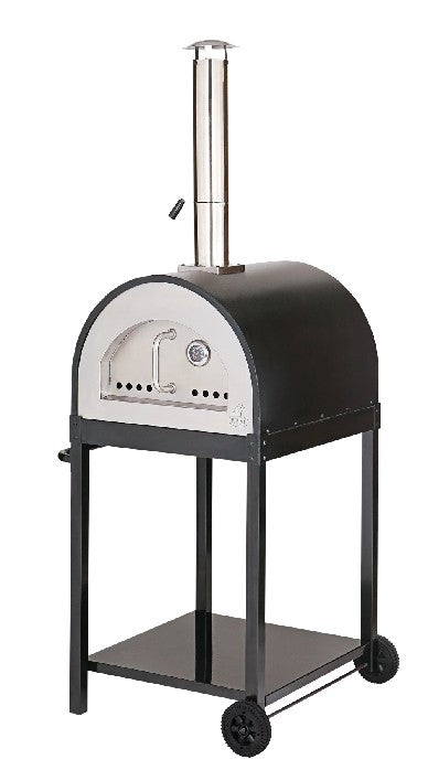 WPPO Traditional 25-Inch Wood Fired Pizza Oven with Stand in Red