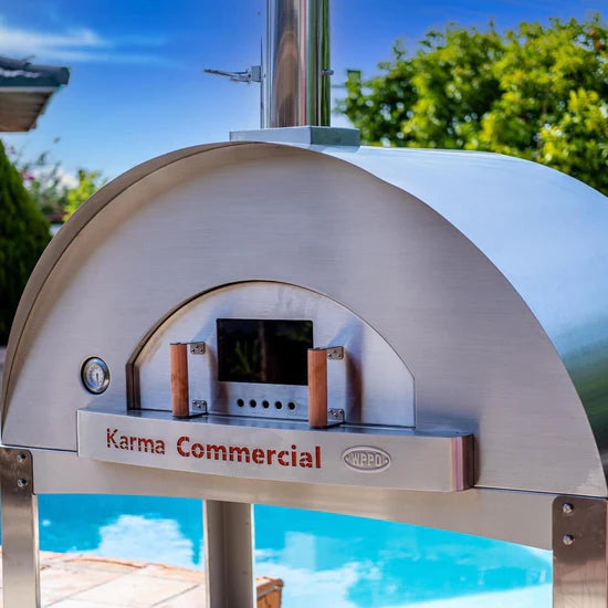 WPPO Karma 25 Wood Fired Pizza Oven in 304 Stainless Steel with Base (WKK-01S-304)