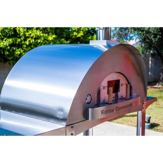 WPPO Karma 25 Wood Fired Pizza Oven in 304 Stainless Steel with Base (WKK-01S-304)