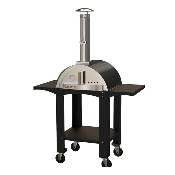 WPPO Karma 25-Inch Wood Fired Pizza Oven with Stand in Red