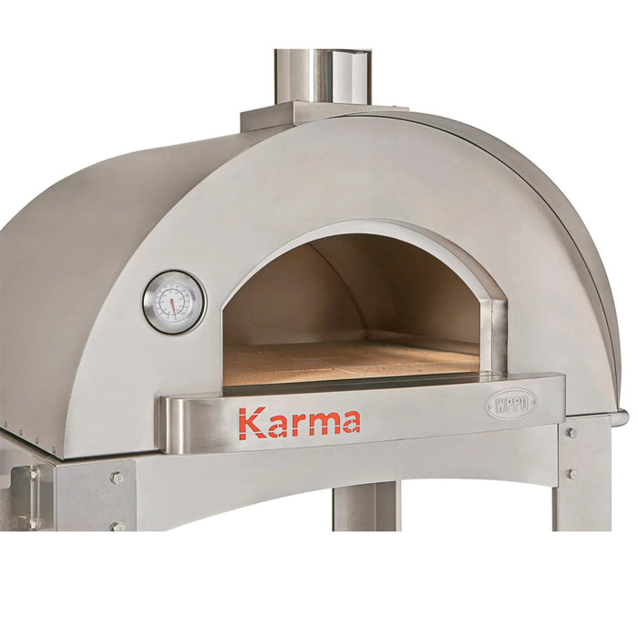 WPPO Karma 32-Inch Wood Fired Pizza Oven in 304 Stainless Steel