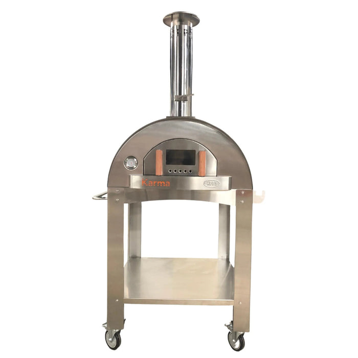 WPPO Karma 32-Inch Wood Fired Pizza Oven in 304 Stainless Steel