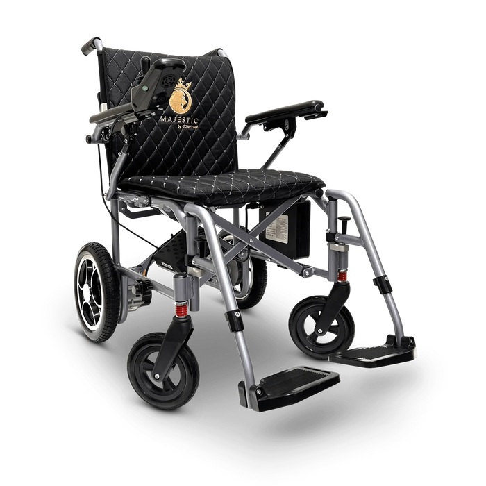 ComfyGO X-7 Lightweight Foldable Electric Wheelchair Up To 10 Miles (Single 7.5AH Battery)