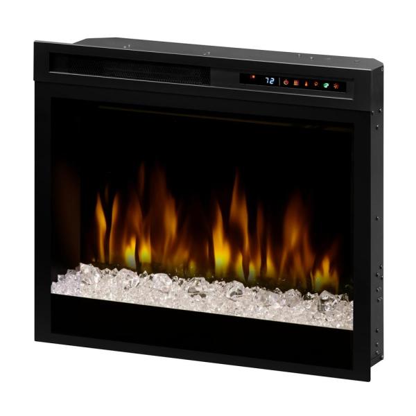 Dimplex Multi-Fire XHD 28-Inch Built-in Electric Fireplace Firebox with Acrylic Ember Bed in Black