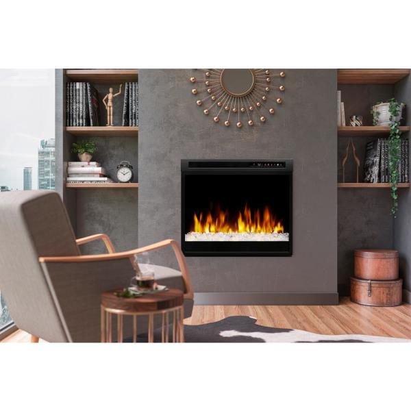 Dimplex Multi-Fire XHD 28-Inch Built-in Electric Fireplace Firebox with Acrylic Ember Bed in Black