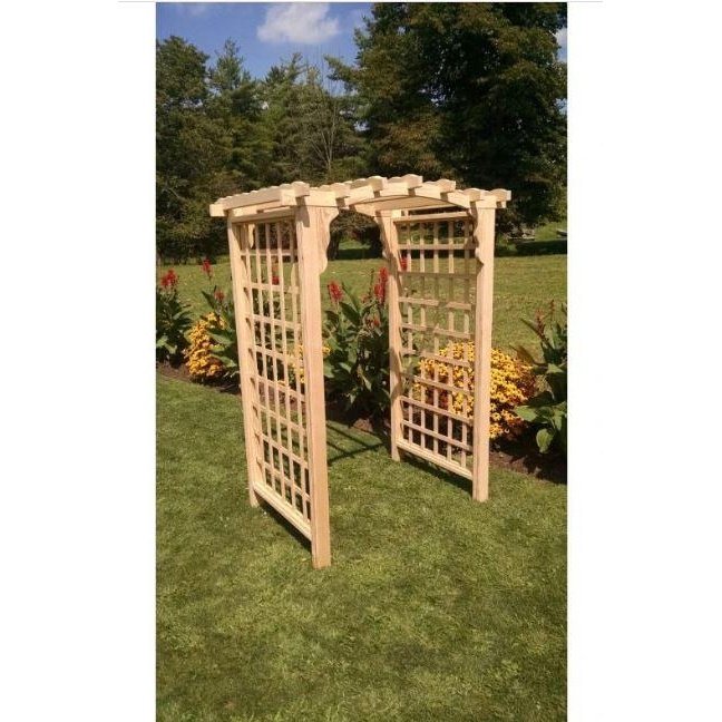 A & L Furniture Amish Handcrafted Pine Cambridge Arbor 4ft