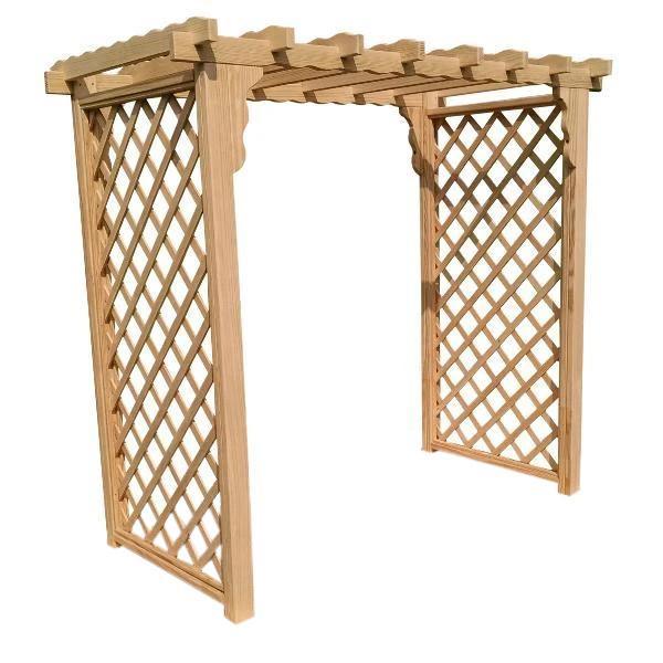 A & L Furniture Amish Handcrafted Pine Covington Arbor 5ft