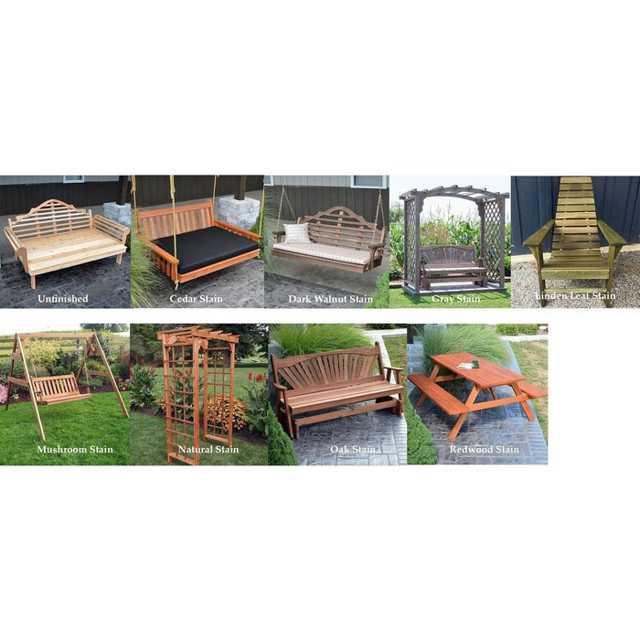 A & L Furniture Amish Handcrafted Cedar Wood Covington Arbor 5ft