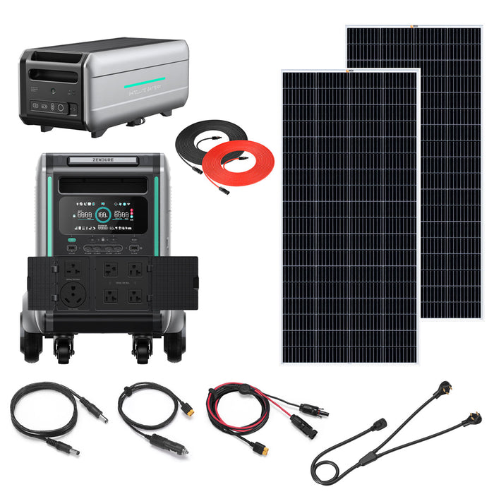 Zendure SuperBase V4600 3600W Power Station Kit With Battery & 2/4/6/8 Mono Solar Panels