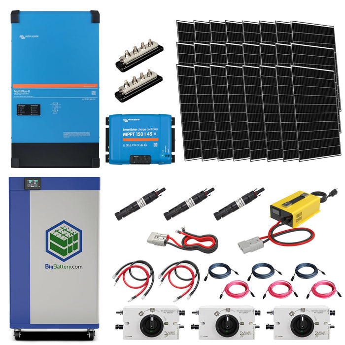 Victron MultiPlus-II10,000W Inverter/Charger With KONG ELITE 19kWh Battery Bank & 24 Solar Panels