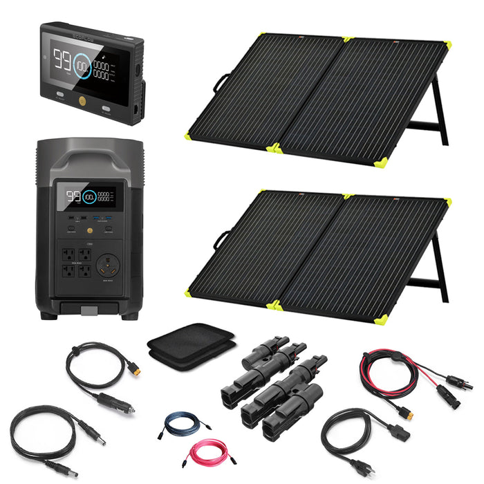 EcoFlow DELTA Pro Total Solar Generator Kit 3.6kWh With 2/3/4 Solar Panels
