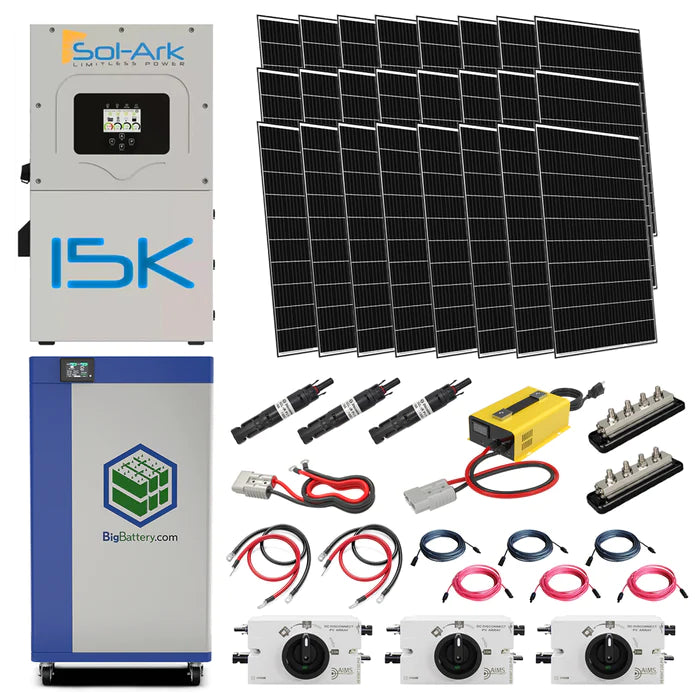 Complete Solar Kit Sol-Ark 15K Inverter With KONG ELITE 19kWh Battery & 30 Solar Panels