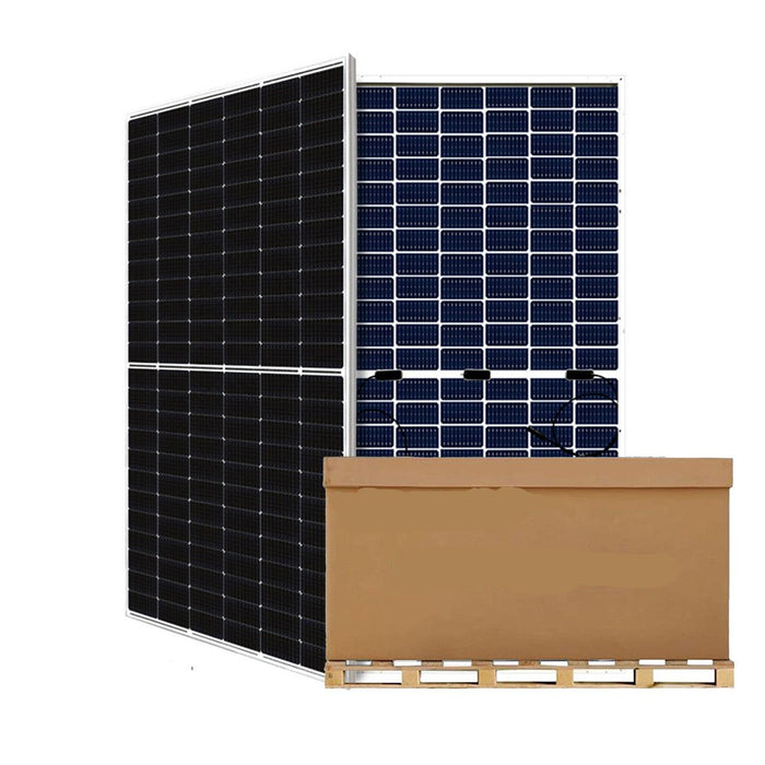 Adani Solar 16.9kW Pallet 535W Half-Cut Mono-crystalline Solar Panel (Silver) Up to 650W with Bifacial Gain M10-144 Full Pallet