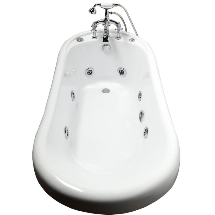 Mesa Malibu BT-062 Freestanding Whirlpool Clawfoot Tub