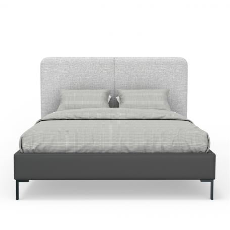 Alpine Furniture Walden Upholstered Full Platform Bed in Gray 1195F