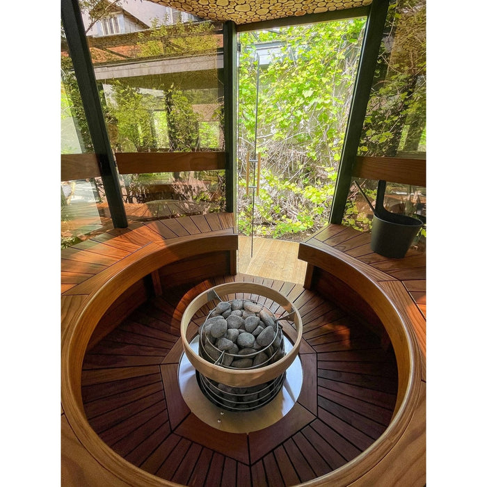 Haljas Hele Glass Single Luxury 7-Person Outdoor Sauna House