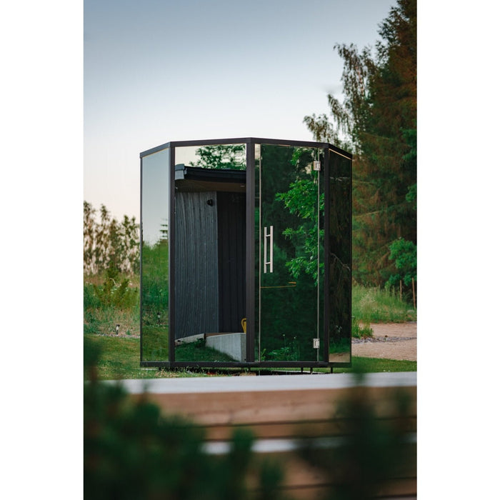 Haljas Hele Glass Single Standard 4-Person Outdoor Sauna House