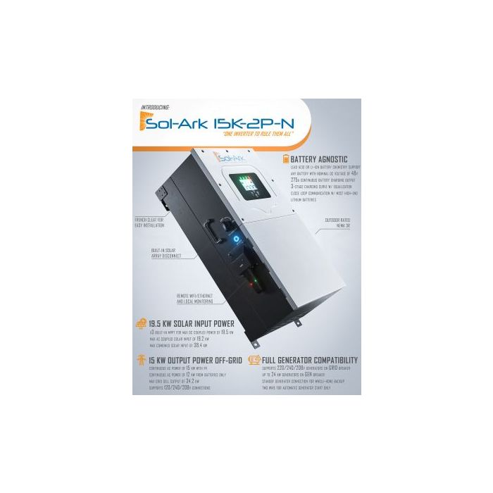 Sol-Ark 15K EMP Hybrid/Off Grid with EMP Hardening Solar Inverter