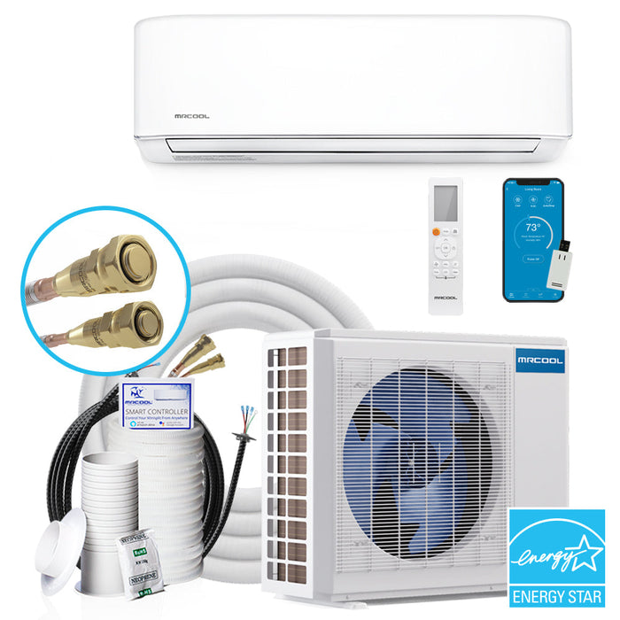 MRCOOL DIY 4th Gen 12K BTU, 1 Ton, 115V, 22 SEER, Ductless Mini-Split Heat Pump Complete System