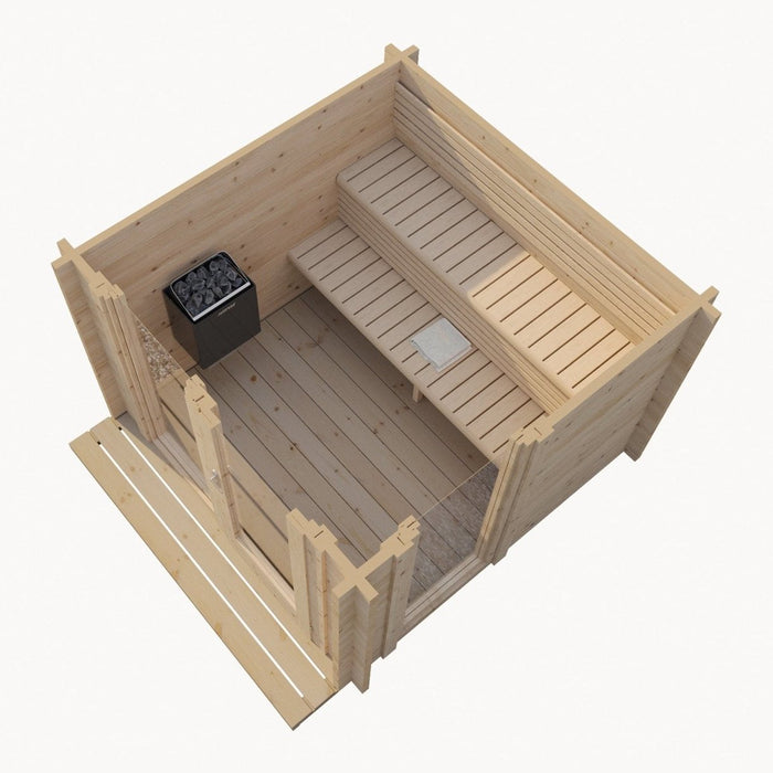 SaunaLife Model G4 Outdoor Home Sauna Kit, Garden-Series Outdoor Home Sauna Kit - Up to 6 Persons