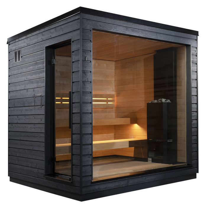 SaunaLife Model G6 Pre-Assembled Outdoor Home Sauna, Garden-Series Fully Assembled Backyard Home Sauna, Up to 5 Persons