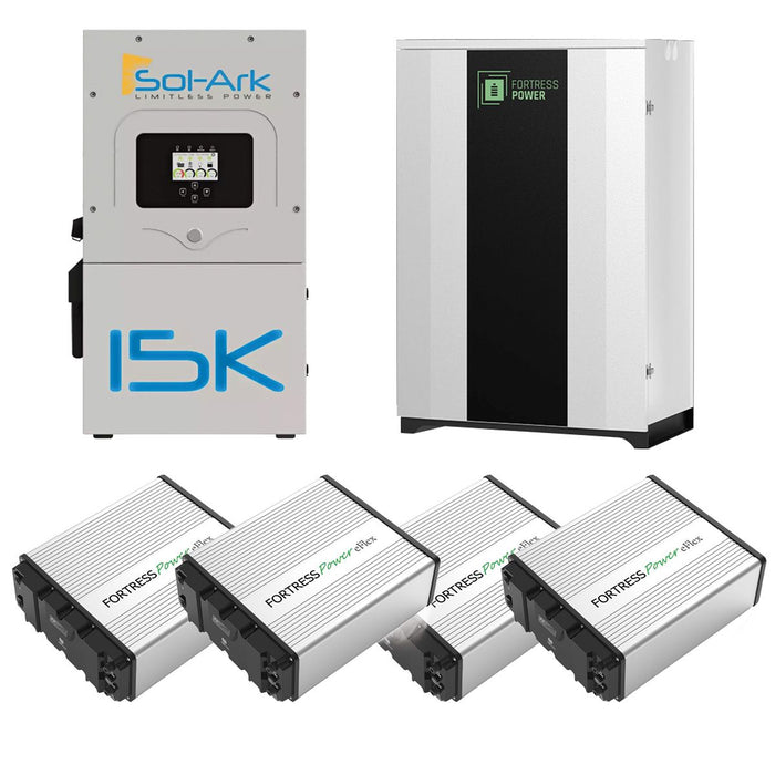 Sol-Ark 15K With Fortress Power Battery & Fortress Durarack Enclosure Bundle