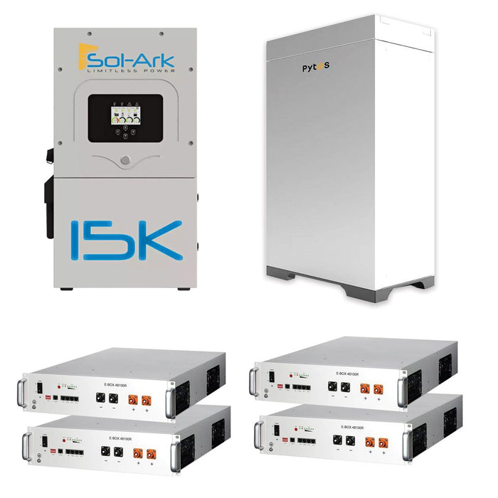 Sol-Ark 15K Inverter With Pytes LFP Battery & Pytes Cabinet Bundle