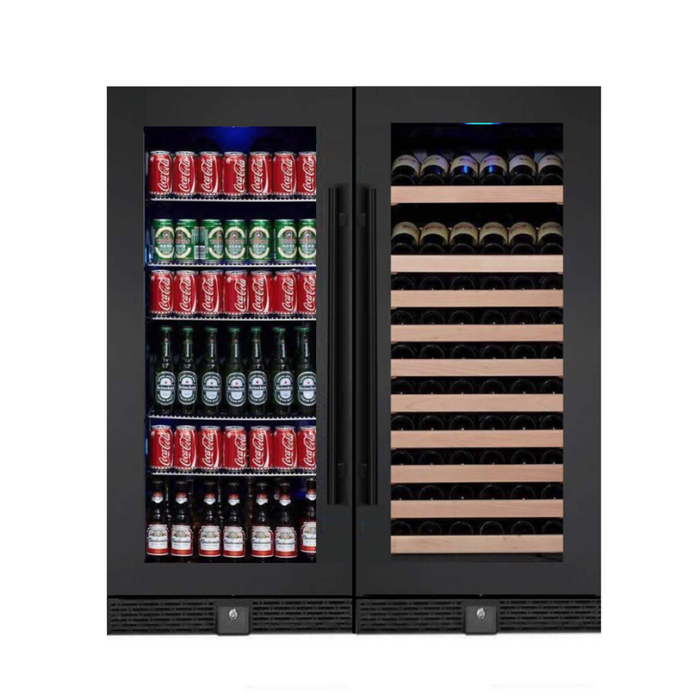 Kings Bottle 56" Upright Wine & Beverage Refrigerator Combo Glass Door